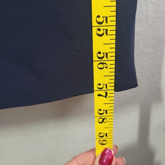 VTG Oleg Cassini Black Tie Beaded Gown Size 4 Navy Sleeveless Evening Formal 90s - Picture 15 of 15